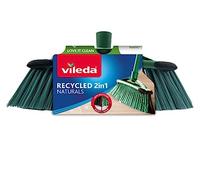 Vileda Balai Recycled 2 en 1, Balai pour intérieur, 85% de matériau recyclé, Fibres 100% recyclées, Fibres Noires pour poudres Fines, Fibres Vertes pour Poils et Cheveux, fabriqué en Italie, Love It