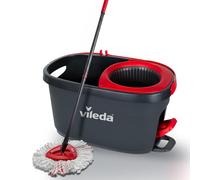 Vileda Ensemble Balai et Seau pour Les sols Turbo avec essoreur actionné par pédale | Manche télescopique 65-131 cm | Tête de Balai en Microfibre | Nettoyage en Profondeur avec Un Minimum d’Efforts