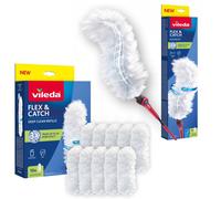 Vileda Flex & Catch | balai à poussière télescopique + 11 recharges - 1 m