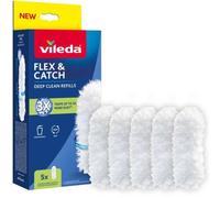 Vileda Pièces de rechange Flex & Catch – 5 pièces, microfibre douce, nettoyage à 360°