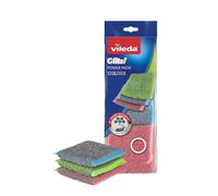 Vileda Glitzi Power INOX Colors, Récureurs colorés, Extérieur en Acier Inoxydable, Très hygiénique, Pouvoir nettoyant Exceptionnel, Durable et résistant, Élimine Facilement la saleté et Les résidus