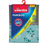 Vileda – Housse à repasser Park & Go – Parking pour fer, doublure métallisée, ajustable 130 x 45 cm