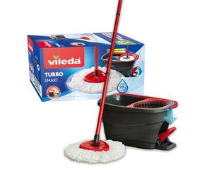 Vileda Lave-Vaisselle Turbo Smart, Microfibre en Polyester avec système de pédale, Standard