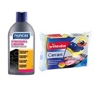 Vileda Lot de 10 éponges de nettoyage pour plaques à induction et vitrocéramique, non abrasives, spécialement recommandées pour les surfaces délicates, en cellulose, bleu et jaune