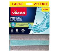 Vileda Lot de 3 Chiffons Microfibre Pro Clean