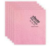 Vileda Micro Nettoyage Tissu, rose, rouge, 5 pièces