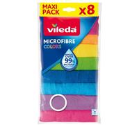 Vileda Lavettes microfibre Colors multi-usages 8 pièces