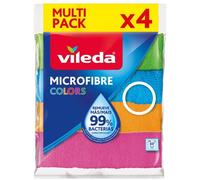 Vileda Lavettes microfibre Colors 151502 – Multi-usages – Lot de 4