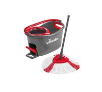 Vileda Mop Turbo 2in1 Microfibre Complete Set, Floor Mop (black/red, incl. 750ml Vileda Floor Cleaner)