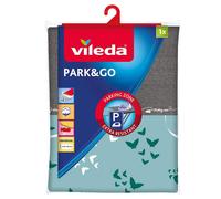 Vileda – Housse à repasser Park & Go – Parking pour fer, doublure métallisée, ajustable 130 x 45 cm