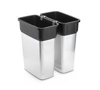 Vileda Poubelle PP de tri sélectif en polypropylène 55L - Aspect inox