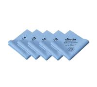 Vileda Professional, Chiffon Microfibre PURmicro Active Bleu - Lot de 5, Revêtement Pur Anti-Traces, pour Verre et INOX, Forte Absorption, Séchage sans Traces, 100 Cycles de Lavage, 38x35 cm