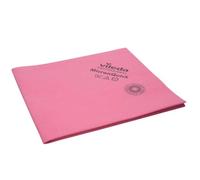 Vileda Professional, r-MicronQuick, Rouge, 5 pièces, Chiffon Microfibre Ultra-Fine recyclée, Élimine 99,99% des bactéries et Virus BCoV, 400 lavages, Séchage sans Traces, Disponible en 4 Couleurs