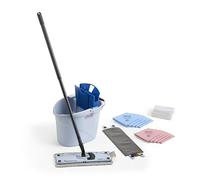 Vileda Professional, UltraSpeed Mini Kit, Système de Lavage à Plat avec Seau 10L et Essoreur, Balai serpillière microfibre recyclé, Surfaces lisses, Petites espaces, Design ergonomique