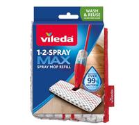 Vileda Recharge 12 Spray Max, Paquet de 1, 100% microfibre, Recharge officielle compatible avec le balai 1-2 Spray Max de Vileda