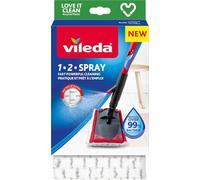 Vileda Recharge 12 Spray, Paquet de 1, 100% Microfibre, Recharge Officielle Compatible avec Les balais 1-2 Spray Max et Vileda Ultramax