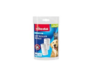 Vileda Recharge Brosse Adhésive PetPro, Anti-peluche Vêtement et Poussières | Rouleau Adhésif Vêtement Captant les Poils d'Animaux, Poignée Confortable Verticale, Doux pour le Tissu, 58 Feuilles