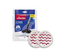 Vileda Recharge Looper - Balai Spray électrique, Microfibres Nettoyantes Blanc et Rouge, erhältlich in Drei Display Größe