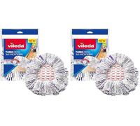 Vileda Recharge Turbo 3en1 avec Pad Central pour 40% de Puissance de Nettoyage en Plus 1 Unité (Lot de 2) Violet/Blanc/Rouge