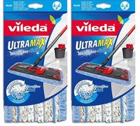 Vileda Recharge Ultramax Micro&Cotton, Paquet de 1, pour Les sols carrelés (Lot de 2)