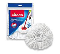 Vileda - Recharge Vileda Turbo Classic - Serpillière 150mm pour Balai Serpillière - Technologie 100% Microfibres Performante - Nettoyeur Sol Compatible avec Seau Essoreur Rotatif - Réutilisable 6 Mois