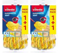 Vileda Recharges Têtes de Balai à Franges SuperMocio - Soft Jaune Pack 2 recharges (Lot de 2)