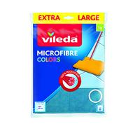 Vileda - Serpillière Microfibre Colors - Nettoyeur Sol Efficace Sans Produits Chimiques - Lavette Microfibre Ultra Absorbante - Retire plus de 99% des Bactéries - Serpillière 100% Microfibres