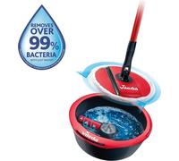 Vileda Spin & Clean Épandeur à serpillière Ultramat Noir Rouge, Seau Rond