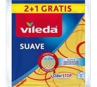 Vileda - Suave - Essuie-mains en avec 30% microfibre - Lot de 2 + 1 Unité gratis