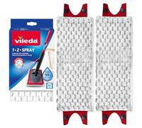 Vileda Tampons de rechange en microfibre UltraMax 1-2 Spray, microfibre, blanc, lot de 2