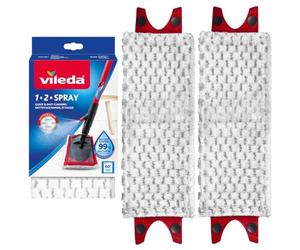 Vileda Tampons de rechange en microfibre UltraMax 1-2 Spray, microfibre, blanc, lot de 2