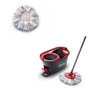 Vileda Turbo 3en1 - Kit Complet Lavage Sol - Nouvelle génération de Pad Microfibres 3en1 - Balai avec système Rotatif + Seau à pédale & Recharge Turbo 3en1 avec Pad Central