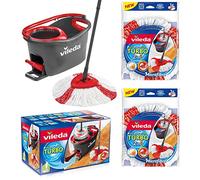 Vileda Turbo easyw Bague & Clean Kit complet, tête de rechange Balai serpillère avec seau et essoreuse Power Plus 2 x Turbo