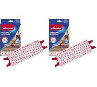 Vileda Ultra Max Recharge 2en1 Microfibre, Blanc et Rouge, 1 Unité (Lot de 2)