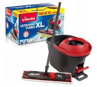 Vileda Ultramat Turbo XL balai à franges et balai-éponge Sec&humide Microfibre Noir, Rouge