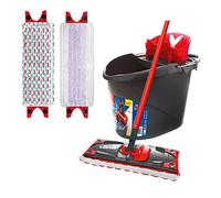 Vileda ULTRAMAX Lot de 2 Housses Rechange en 1 Microfibre et serpillère Sensitive pour l'essuie-Glace élimine 99,99 % des bactéries Virus, 4023103236769, Blanc/Rouge, 39,50 x 28,00 x 29,50 cm