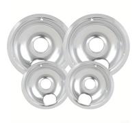 Vilgftyiet Bols d'égouttement robustes en fer chromé pour cuisinières à gaz de 15,2 cm et 20,3 cm, résistant aux hautes températures, lisse pour la surface, outil de cuisine facile à nettoyer (6 + 8)