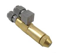 Vilgftyiet Buse de brûleur d'huile usée double siphon en laiton pour chaudière à huile lourde, contrôle de la brume basse pression, unité anti-encrassement de taille 2,4 cm (buse de 1,5 mm)