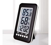 Vilgftyiet Horloge thermomètre sans fil pour intérieur ou extérieur avec historique de température maximale min - Capteur à distance portable jusqu'à 100 m - Placement polyvalent au mur ou au bureau