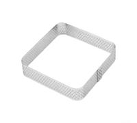 Vilgftyiet Kit de 14 anneaux à dessert professionnels en acier 304 avec spatule pour placage Risotto Cheesecake - Moules allant au four Différentes tailles pour la cuisine maison (carré 8,4 cm)