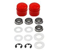 Vilgftyiet Kit de bague de roue avant 19 mm | Améliore les bagues de roue de tondeuse à gazon en roulements pour réduire la friction et améliorer la manipulation.