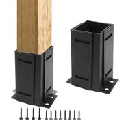 Vilgftyiet Kit de base de poteau réglable pour poteaux en bois, terrasse, pergola, clôture, boîte aux lettres