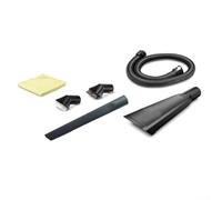 Vilgftyiet Kit de nettoyage intérieur de voiture pour aspirateur Karcher Home Garden Wet Dry - Kit d'extension de tuyau de 1,5 m avec suceur plat, brosses dures et douces et chiffon en microfibre
