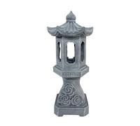 Vilgftyiet Lanterne solaire Zen Pagode : décoration asiatique extérieure robuste avec éclairage solaire