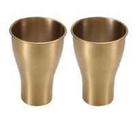 Vilgftyiet Lot de 2 gobelets en acier inoxydable 304 pour boissons froides | Lot de deux gobelets en acier inoxydable de 500 ml avec une silhouette élégante en sablier, idéal pour les boissons froides à