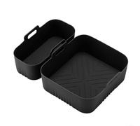 Vilgftyiet Lot de 2 paniers doubles en silicone réutilisable pour paniers doubles NA350, inserts épais et antiadhésifs avec stries surélevées pour une cuisine saine, passent au lave-vaisselle, noir et