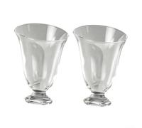 Vilgftyiet Lot de 2 tasses de dégustation en verre transparent | Moulage intégré sans couture, bord évasé résistant aux fuites pour une appréciation quotidienne du thé