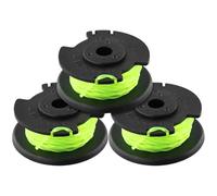 Vilgftyiet Lot de 3 bobines de fil de rechange pour débroussailleuse Ryobi RAC143 36 V compatible avec RL6B33 & RY36L3A-0, bobine en nylon ABS avec fil vert fluo