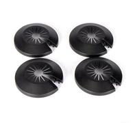 Vilgftyiet Lot de 5 rosaces noires pour tuyau mural, décoration de tuyau, chauffage, radiateur, gaz et eau de 14 à 220 mm de diamètre (14 à 29 mm)