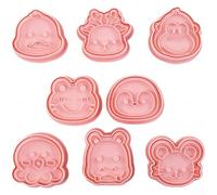Vilgftyiet Lot de 8 emporte-pièces animaux 3D avec formes détaillées de dessin animé pour pâtisserie et desserts fondants